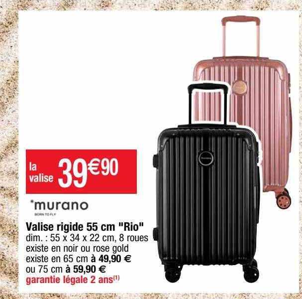 valise rigide 55 cm "rio" murano