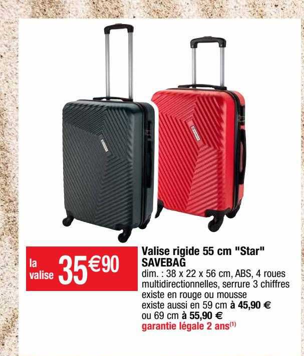 Valise Rigide 55 Cm "star" Savebag