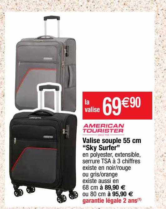 valise souple 55 cm "sky surfer" american tourister