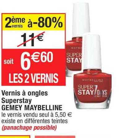 vernis à ongles superstay gemey maybelline