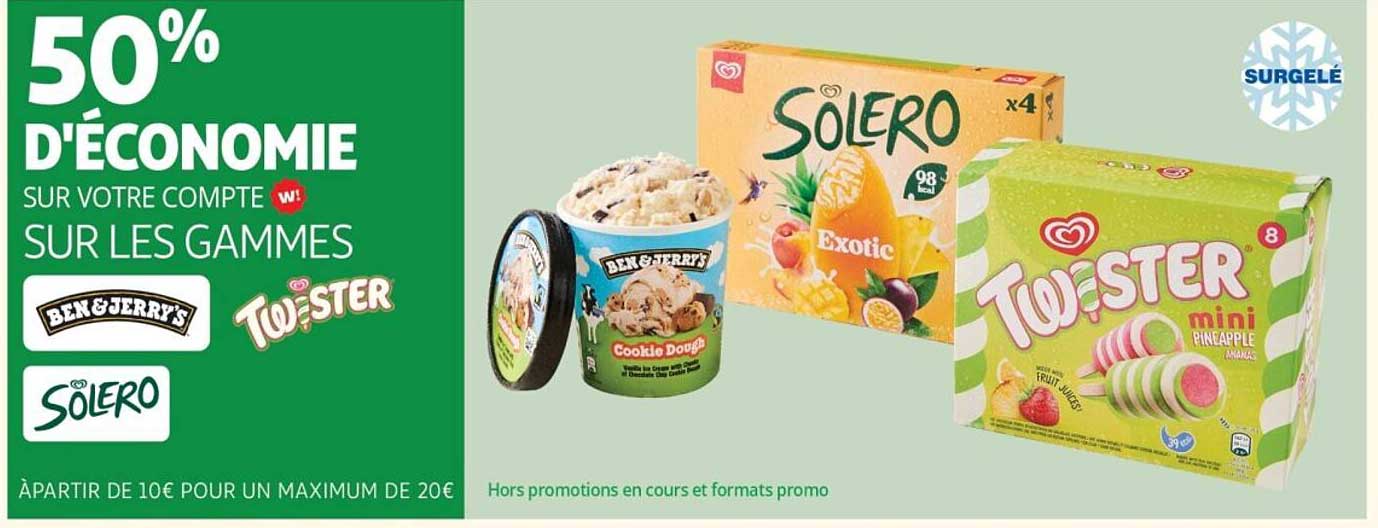 50% D'ÉCONOMIE