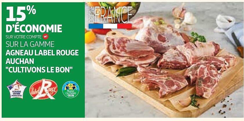 AGNEAU LABEL ROUGE AUCHAN