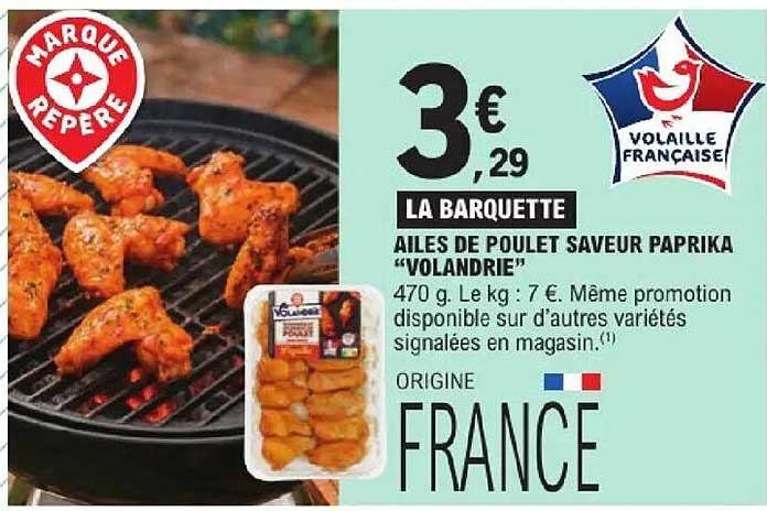Ailes de poulet saveur paprika "VOLANDRIE