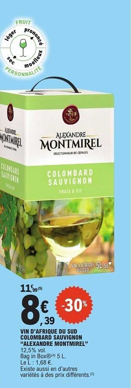 Alexandre Montmirel Colombard Sauvignon