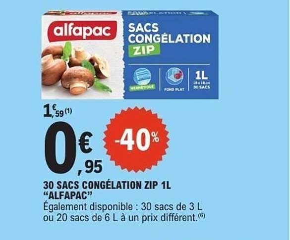 alfapac SACS CONGÉLATION ZIP