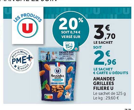 AMANDES GRILLEES FILIERE U