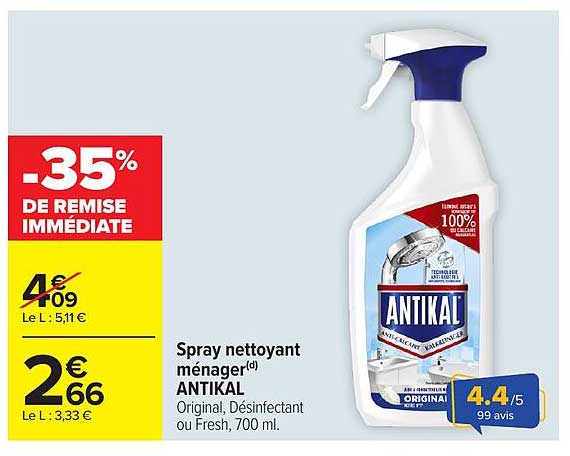 ANTIKAL Spray nettoyant ménager