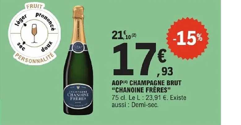 AOP CHAMPAGNE BRUT "CHANOINE FRERES