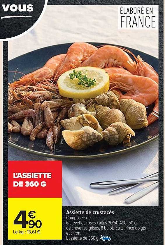 Assiette de crustacés