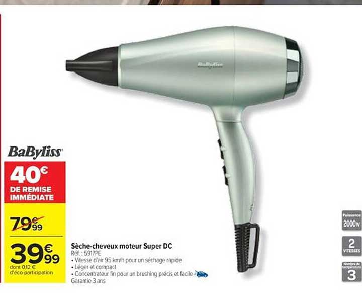 BaByliss Sèche-cheveux moteur Super DC