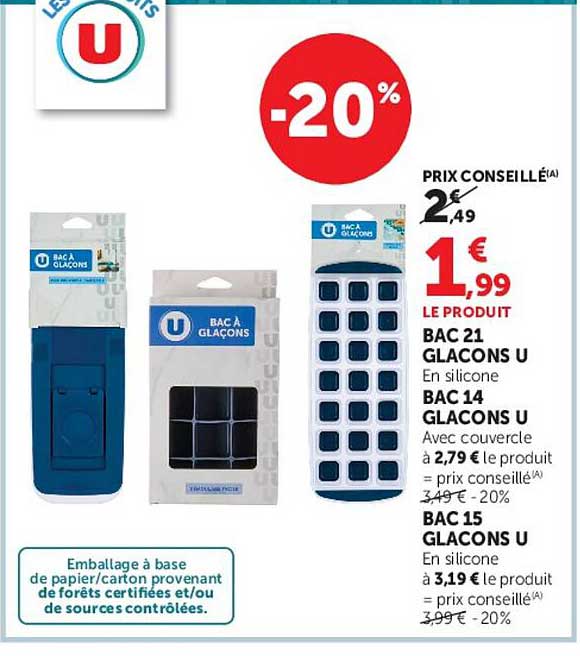 BAC À GLAÇONS U
