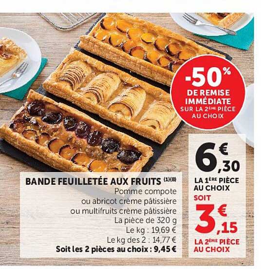 BANDE FEUILLETÉE AUX FRUITS