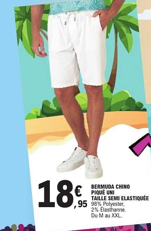 BERMUDA CHINO PIQUÉ UNI