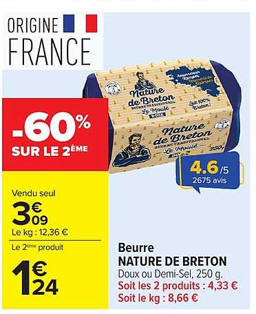 Beurre NATURE DE BRETON