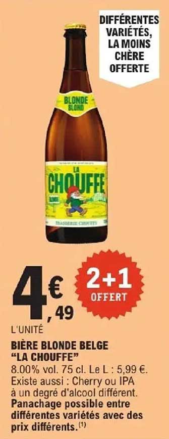 BIÈRE BLONDE BELGE “LA CHOUFFE”