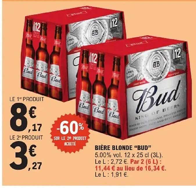 BIÈRE BLONDE "BUD