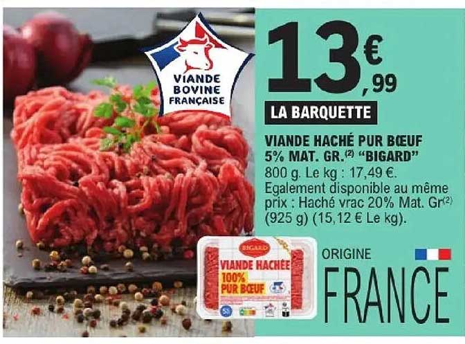 BIGARD Viande haché pur bœuf