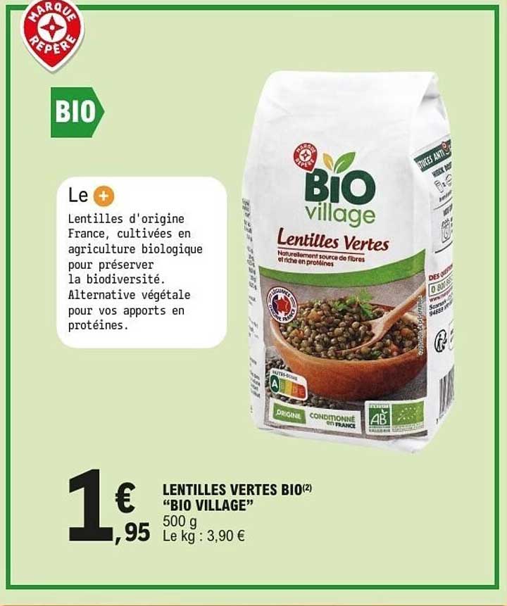 Bio Village Lentilles Vertes