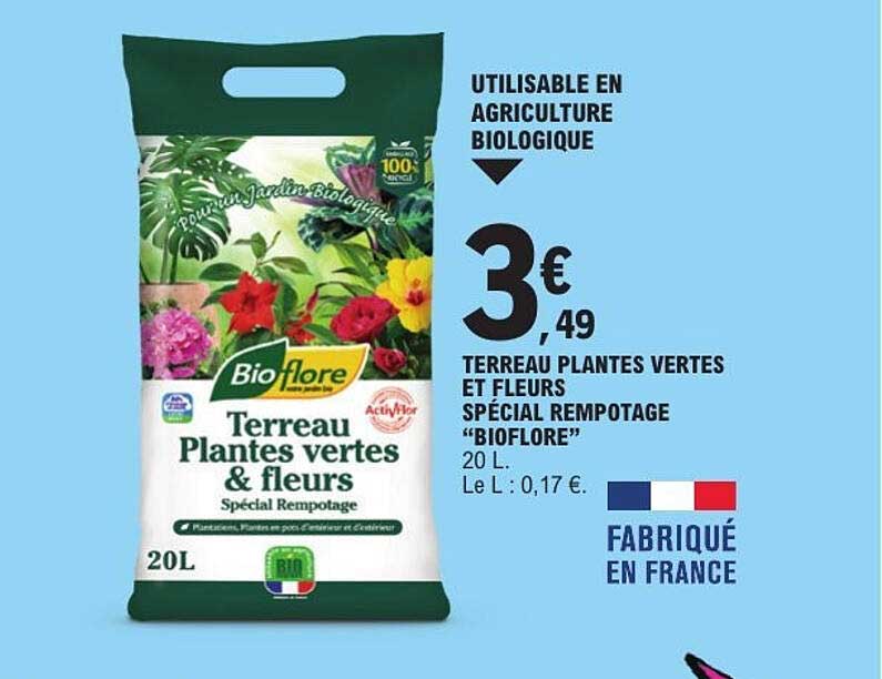 Bioflore Terreau Plantes vertes & fleurs