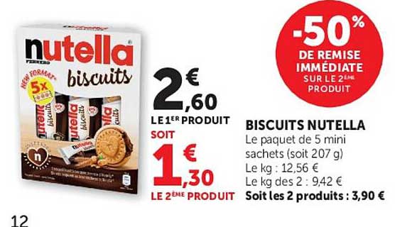 BISCUITS NUTELLA