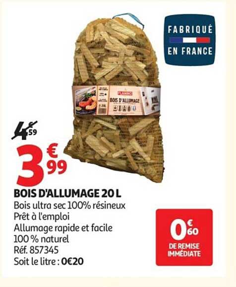 BOIS D'ALLUMAGE 20L