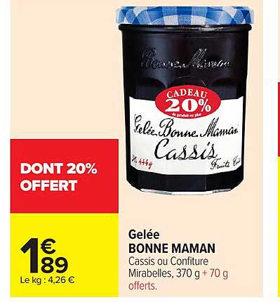 BONNE MAMAN Gelée Cassis