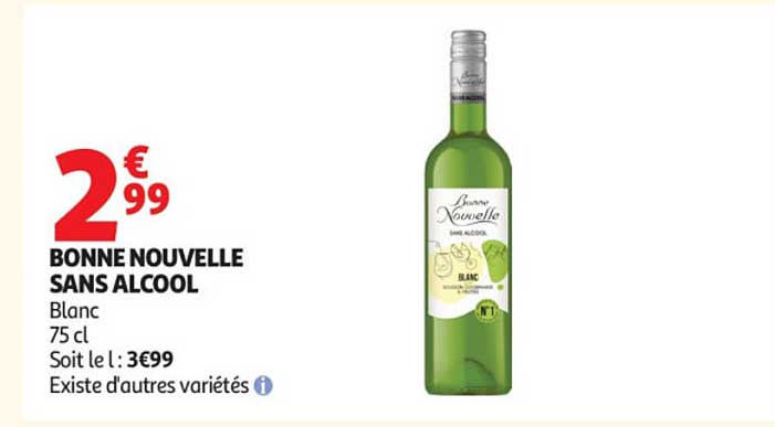 BONNE NOUVELLE SANS ALCOOL