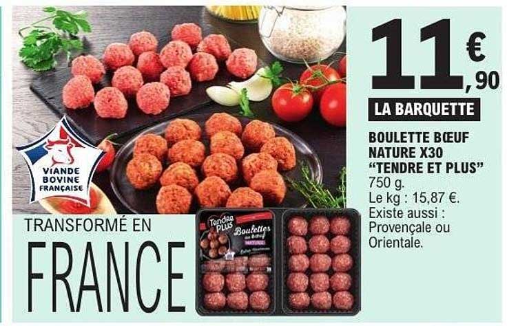 Boulettes de bœuf nature X30
