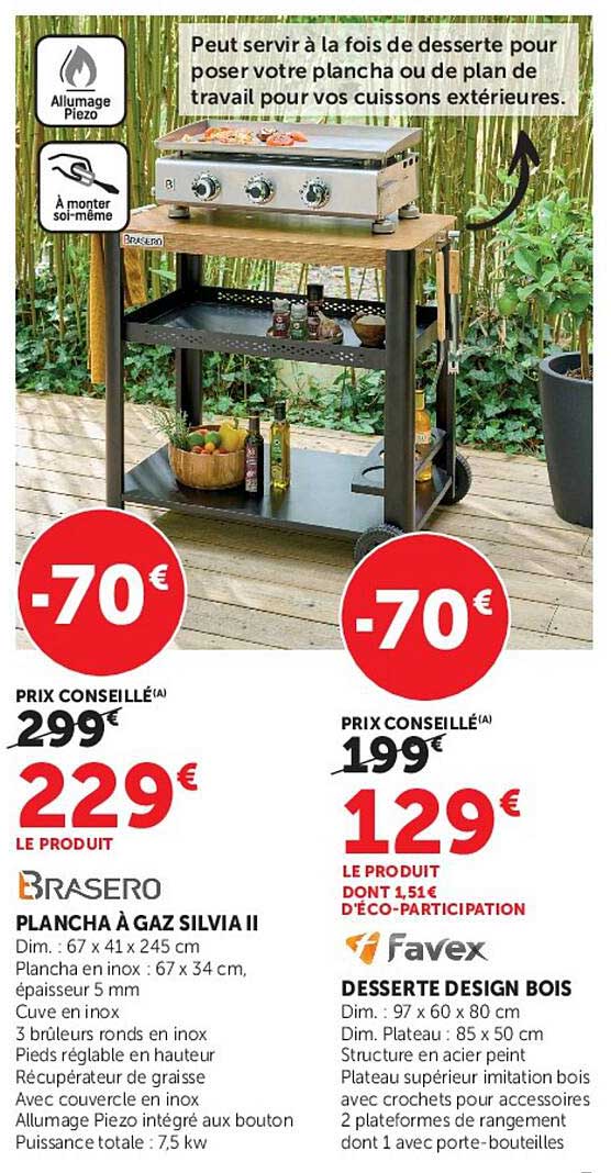 Brasero Plancha à Gaz Silvia II