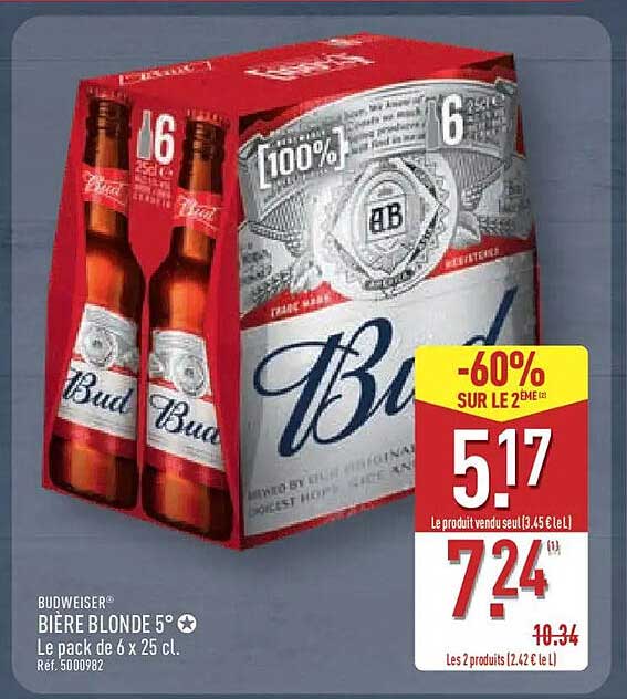 Budweiser BIERE BLONDE 5°