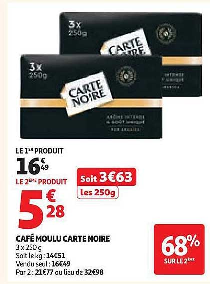 Café Moulu Carte Noire