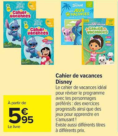 Cahier de vacances Disney