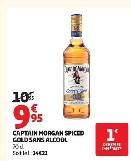 CAPTAIN MORGAN SPICED GOLD SANS ALCOOL
