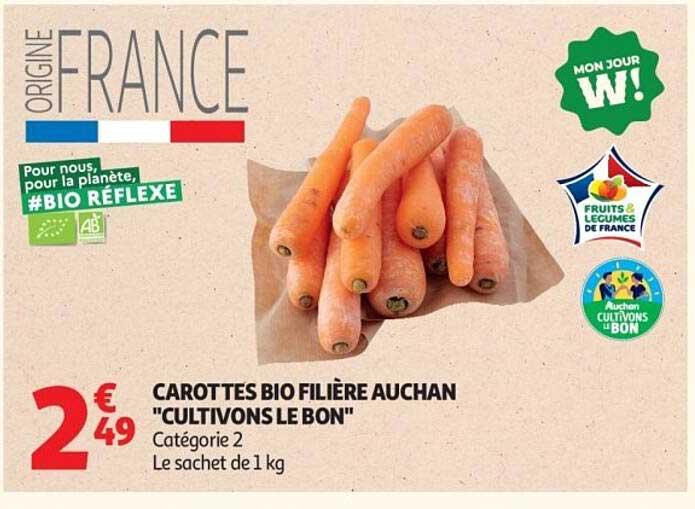 CAROTTES BIO FILIERE AUCHAN
