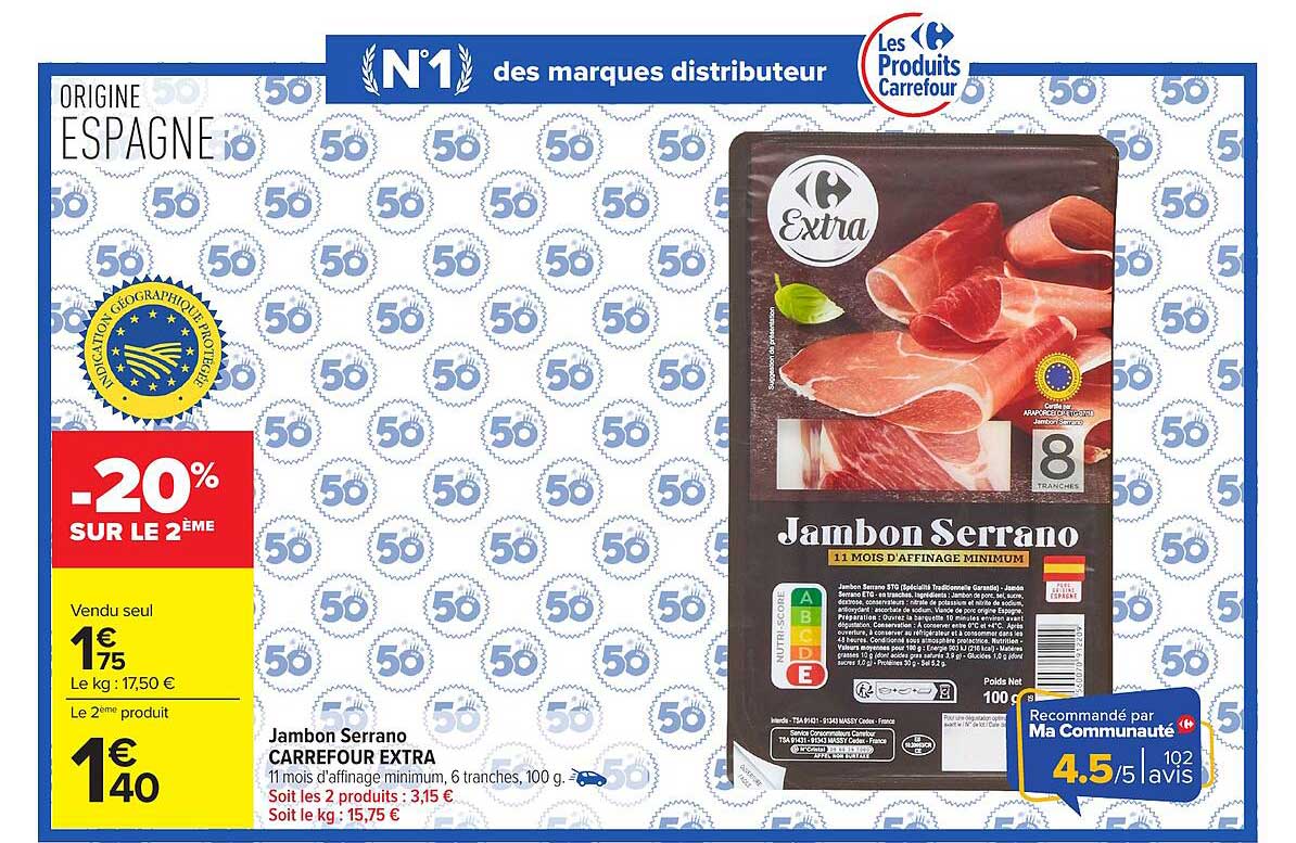 Carrefour Jambon Serrano