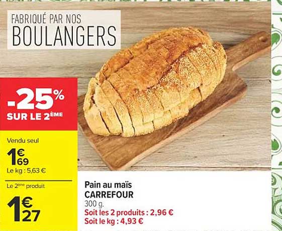 Carrefour Pain au maïs