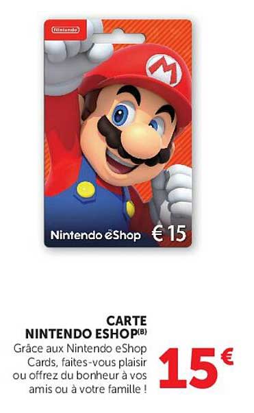 CARTE NINTENDO ESHOP