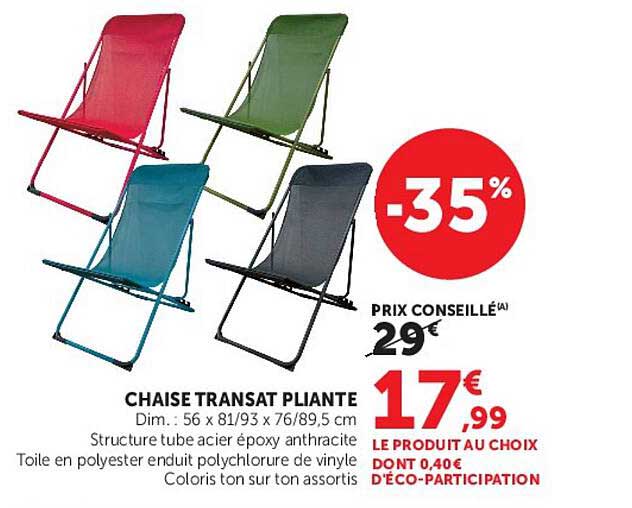 CHAISE TRANSAT PLIANTE