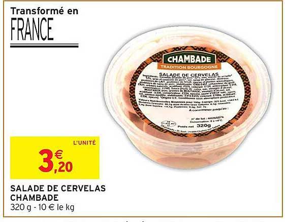 CHAMBADE Salade de cervelas