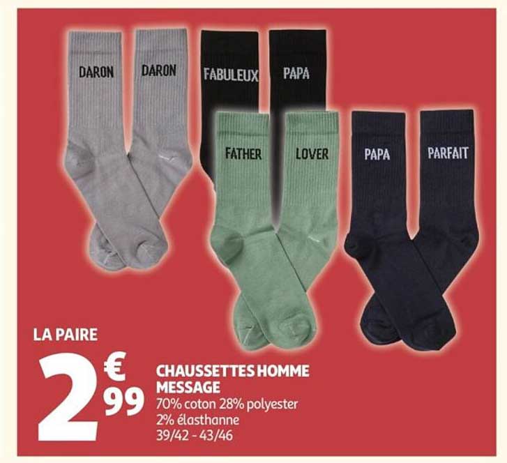 CHAUSSETTES HOMME MESSAGE