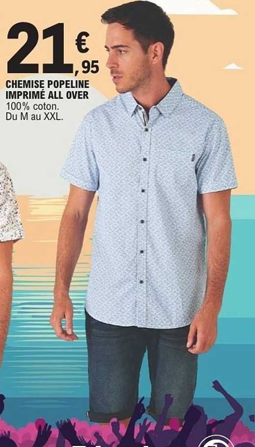 CHEMISE POPELINE IMPRIMÉ ALL OVER