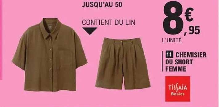 CHEMISIER OU SHORT FEMME