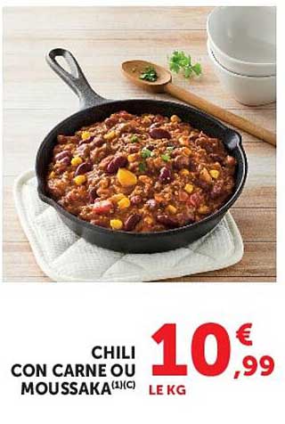 CHILI CON CARNE OU MOUSSAKA