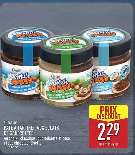 Chocœur PÂTE À TARTINER AUX ÉCLATS DE GAUFRETTES