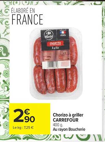 Chorizo à griller CARREFOUR