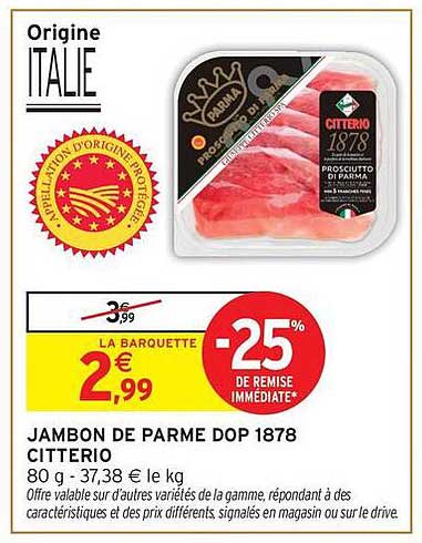 CITTERIO JAMBON DE PARME DOP 1878