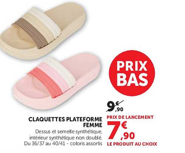 CLAQUETTES PLATEFORME FEMME