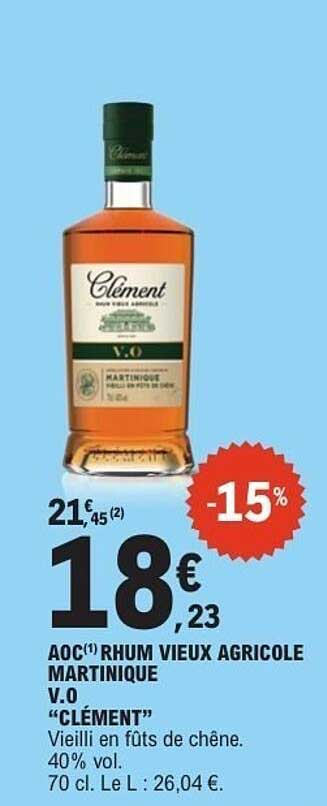 Clément Rhum Vieux Agricole Martinique V.O