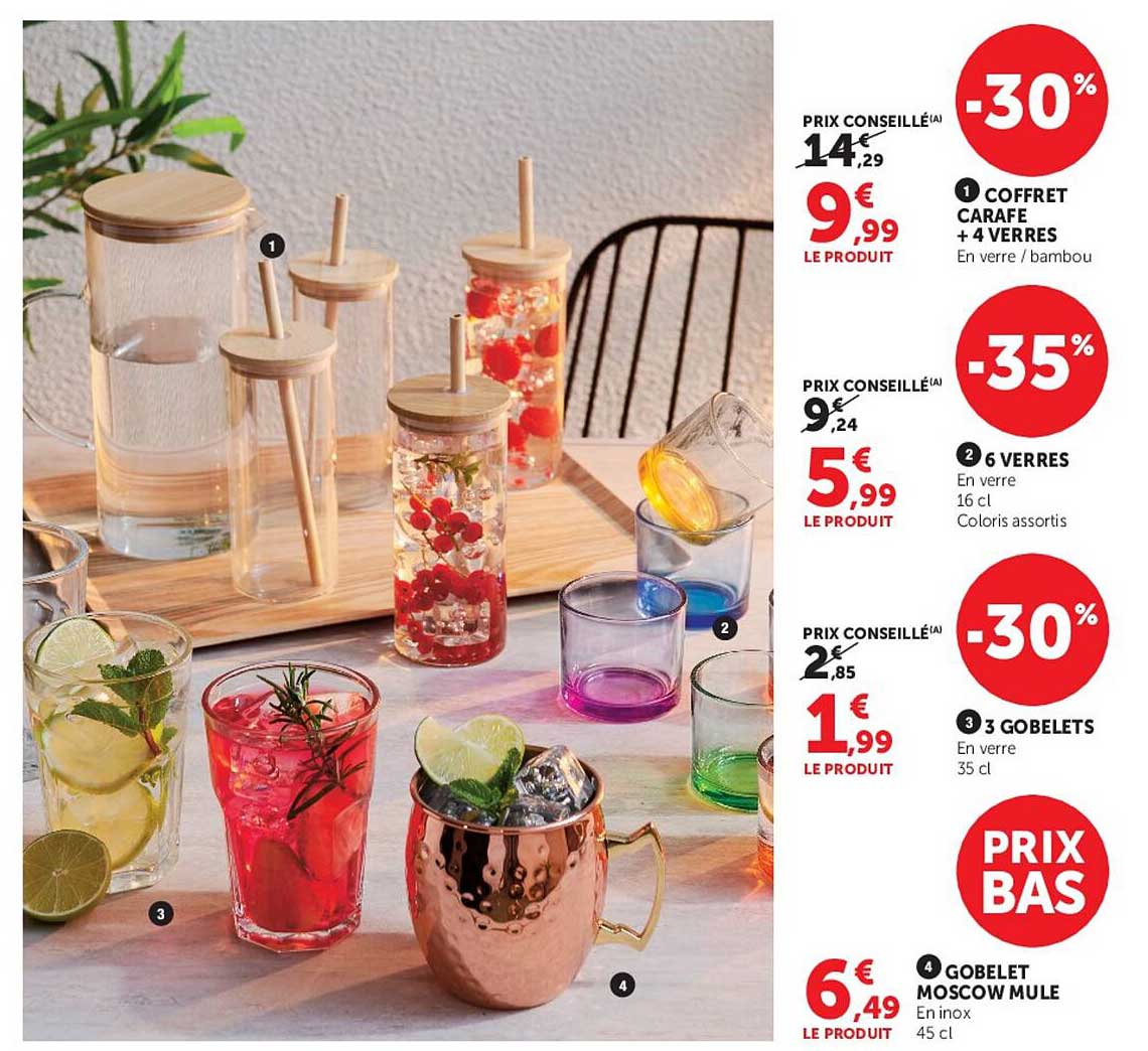 COFFRET CARAFE + 4 VERRES