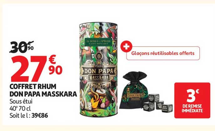 Coffret rhum Don Papa Masskara